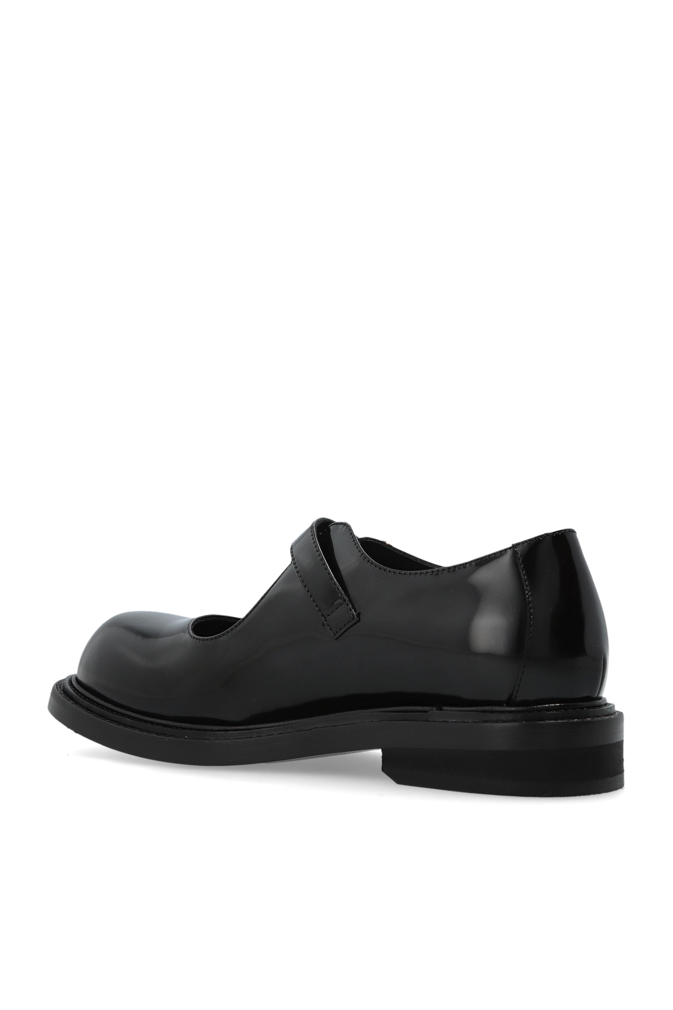 フラットシューズ MOSCHINO COUTURE Woman Flat shoes Black MA10704C0LMJ0 000 Moschino Kid-Teen - Girls Black Leather Ballerina Pumps